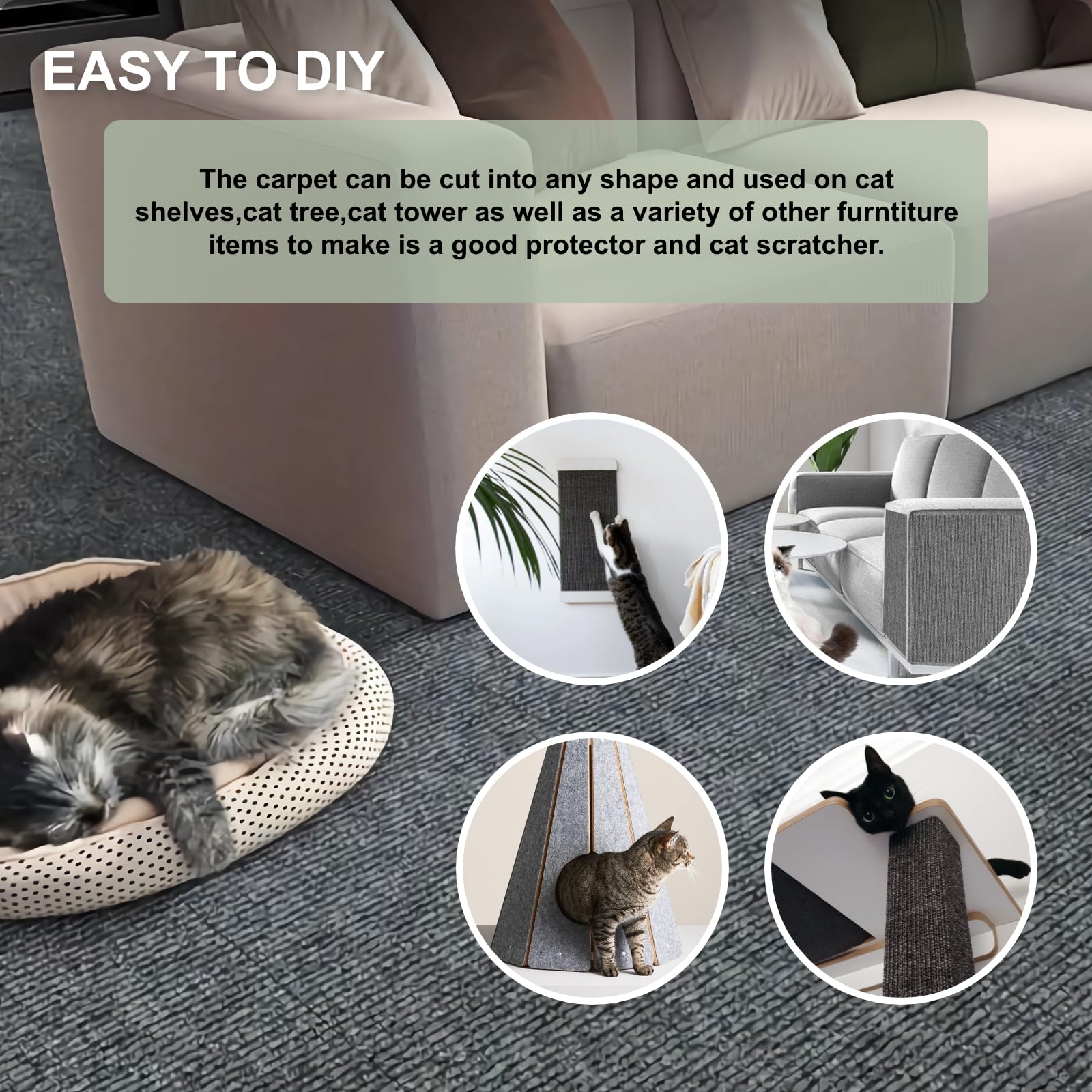 Solución de trepar para gatos SREBAY, crea estructuras personalizadas en casa.