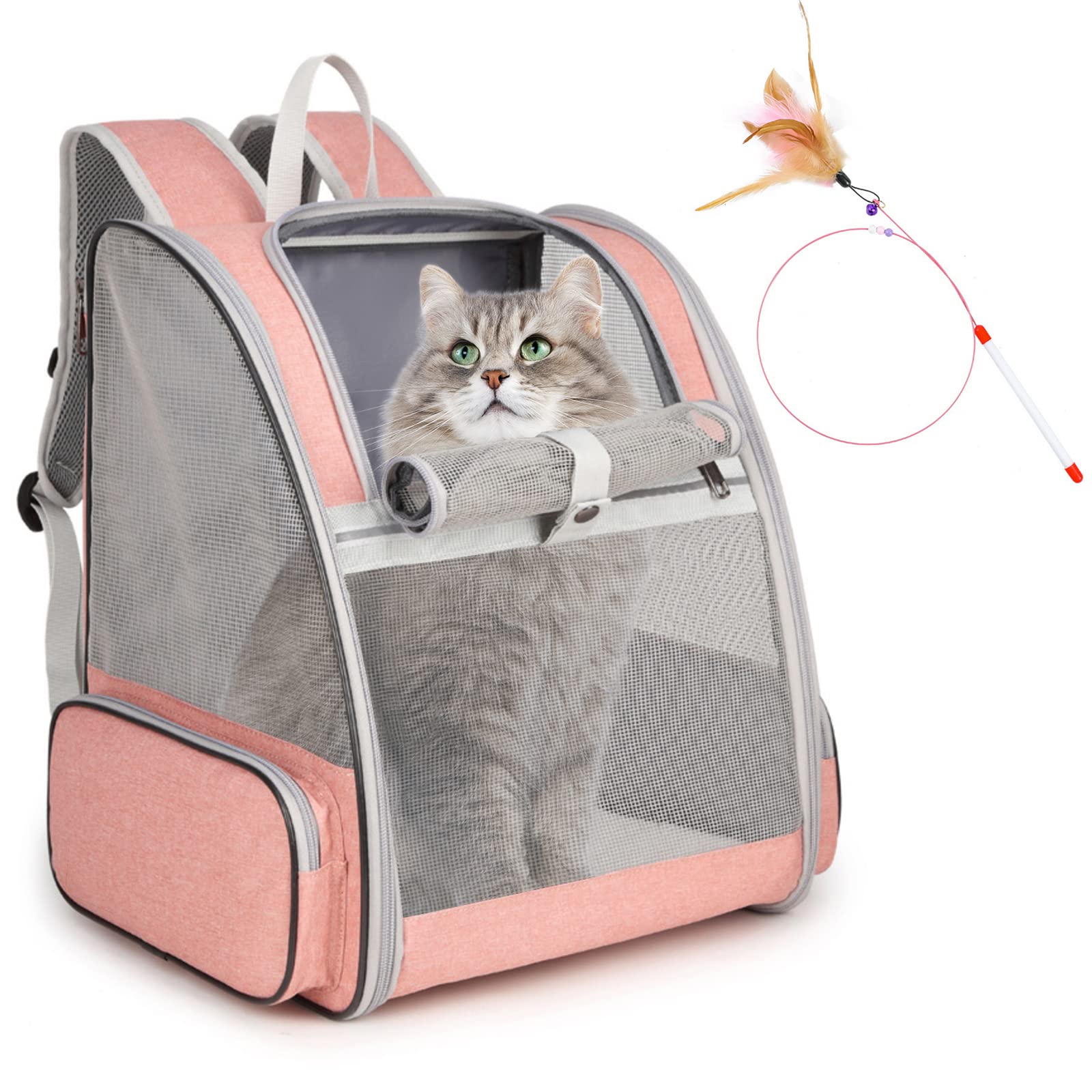 SSAWcasa mochila gato portabebés ventilada para viajes cómodos