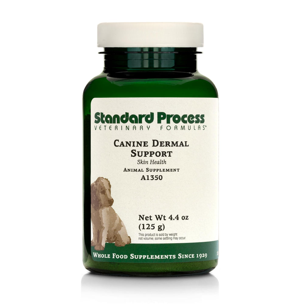 Standard Process Canine Dermal Support en frasco, apoyo cutáneo para la piel sana del perro
