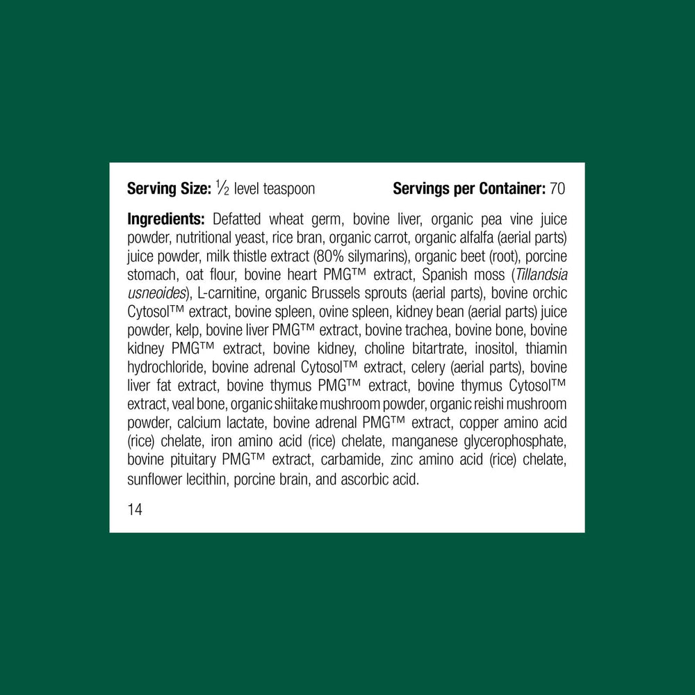Standard Process Inc. canino soporte-endocrino polvo: base nutricional para salud general.