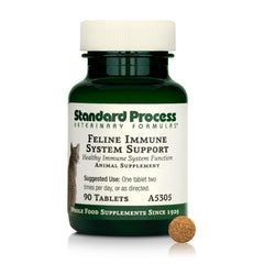 Standard Process Inc. Inmunidad felina: tableta en botella, apoyo posible a la salud inmunitaria del gato.