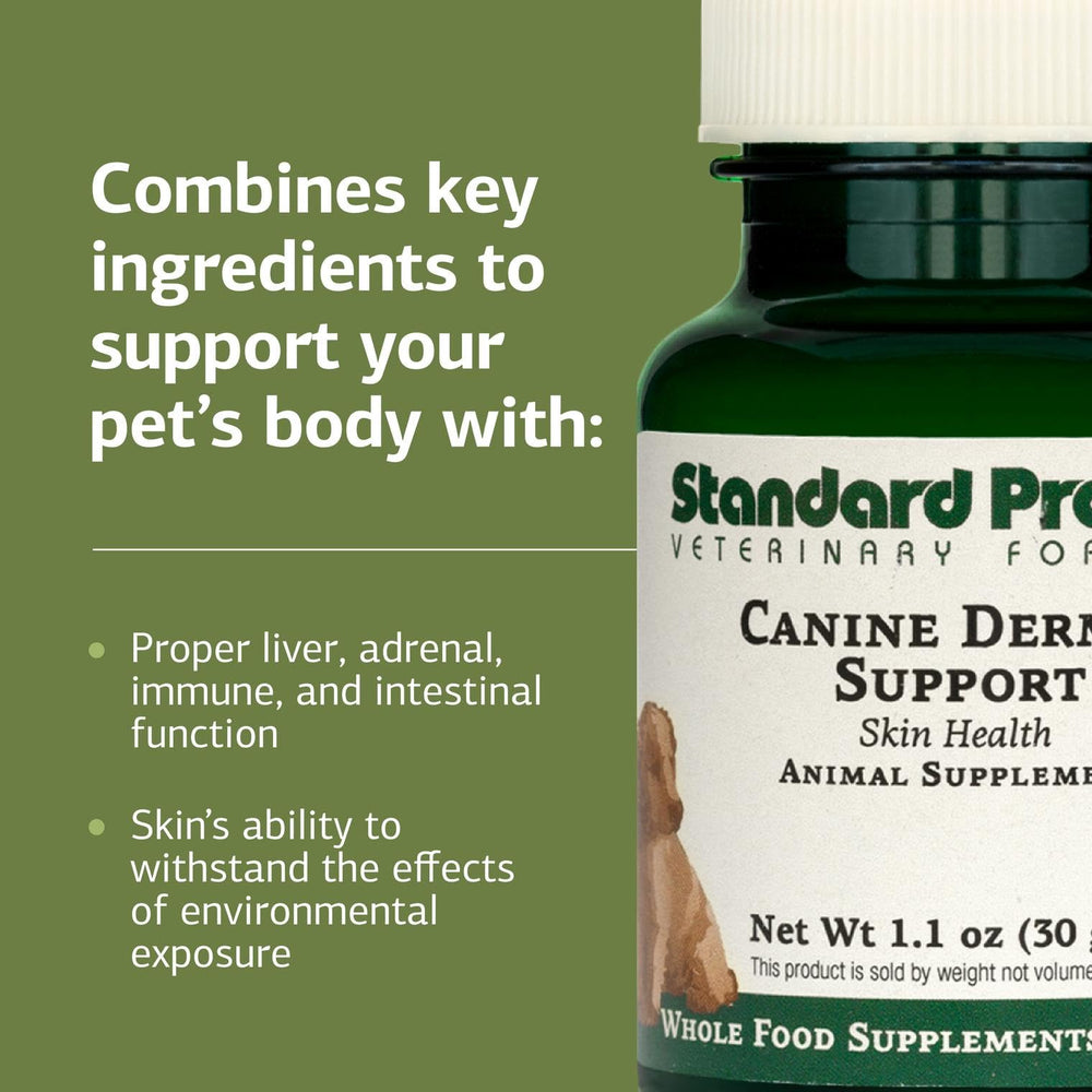Standard Process Canine Dermal Support: cuchara de medición para dosificación precisa.