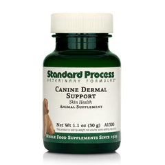 Standard Process Canine Dermal Support: bote compacto con soporte cutáneo para perros.