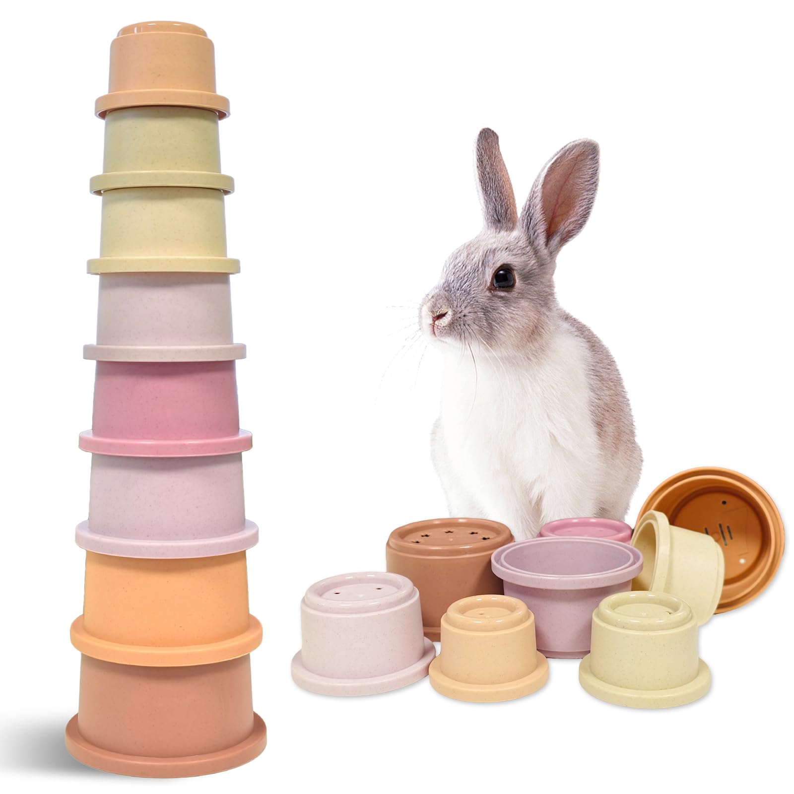 Starfa Lab tazas apilables moradas para mascotas pequeñas, ideal para esconder golosinas.