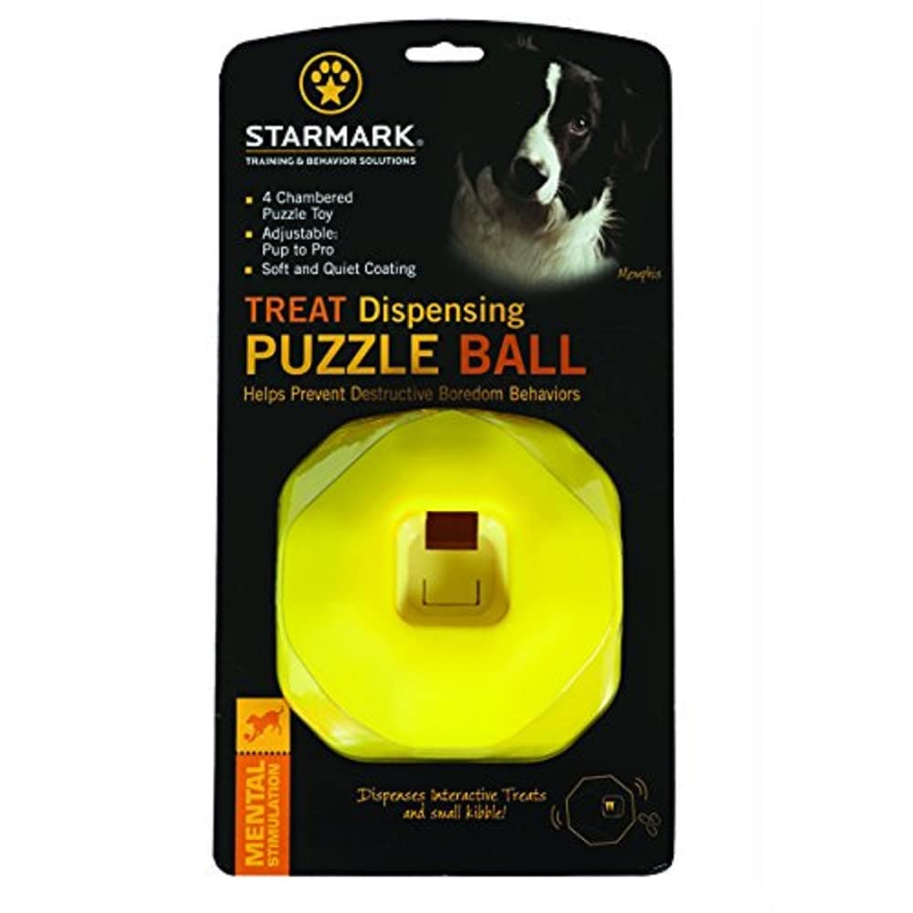 Starmark bola rompecabezas dispensadora de premios para perros, fomentando estimulación mental y juego interactivo