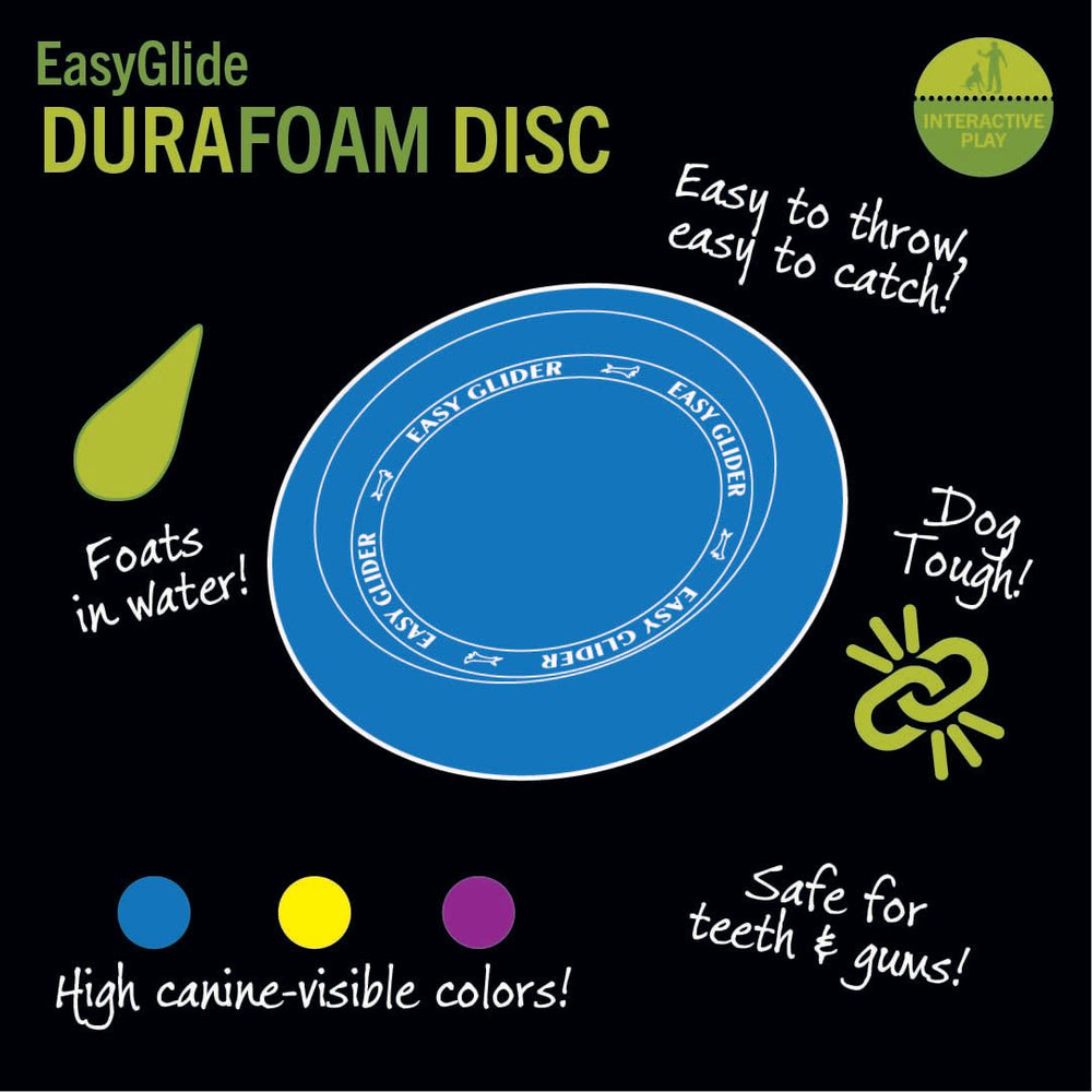 Starmark Easy Glide DuraFoam, disco azul 11in, flotando para buscar en agua y playa.
