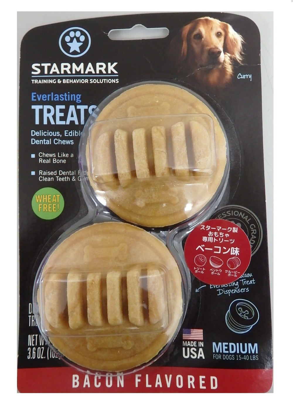 Starmark Everlasting Tocino, empaque del producto, ideal para masticar y apoyar la higiene dental canina.