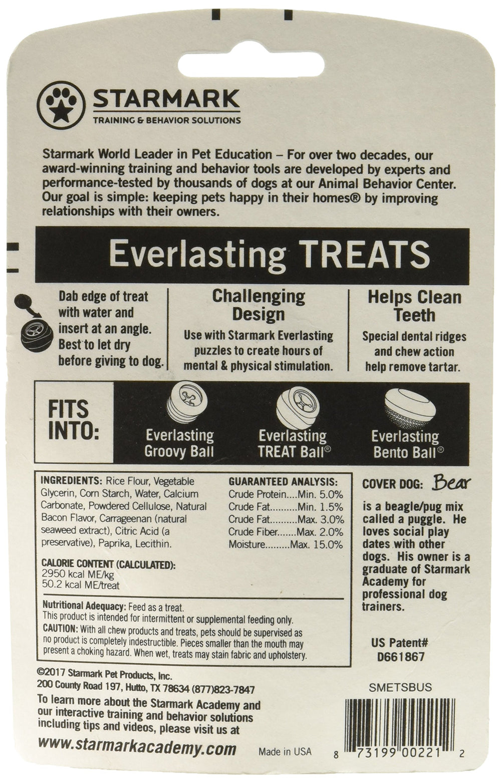 Starmark masticables dentales de tocino para perros; textura agradable para masticar diario.