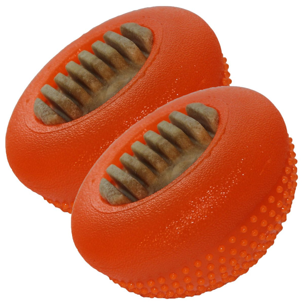 Pack de dos juguetes Starmark para perros pequeños, ideal para rotar.