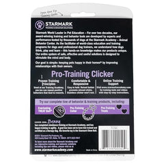 Starmark Pro Clicker se sujeta fácilmente a llavero o correa para entrenar fuera de casa.