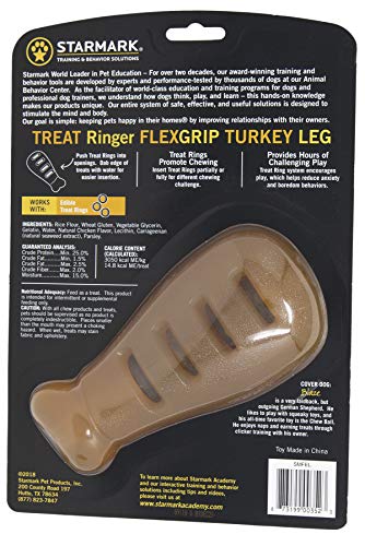 Starmark Treat Ringer Flex Grip lavable y apto para lavavajillas, flota en agua.