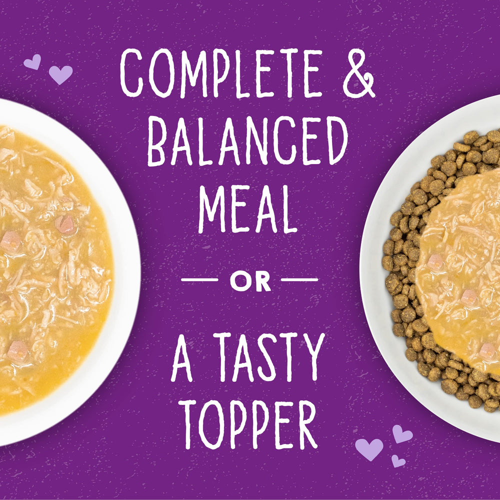 Stella & Chewy's Carnivore Cravings Shreds con fibra y taurina para digestión y corazón.