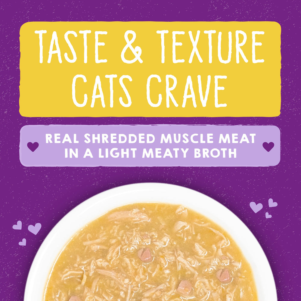 Stella & Chewy's Carnivore Cravings Shreds con hígado de pollo para textura sabrosa.