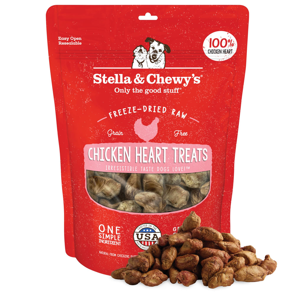 Stella & Chewy's, corazón de pollo deshidratado-frio, sabor natural para premiar
