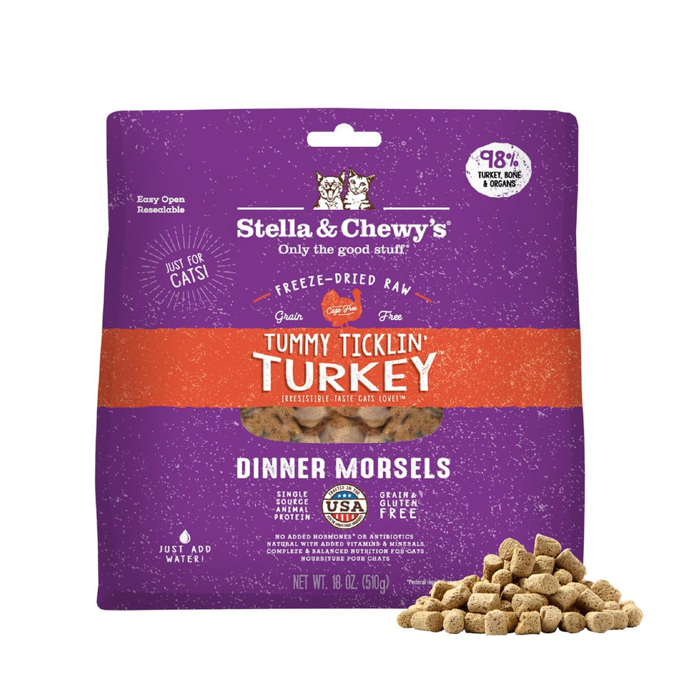 Stella & Chewy's croquetas crudas de pavo para gatos con alto contenido proteico