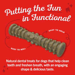 Stella & Chewy's Dental Delights con protuberancias para raspado y masaje dental.