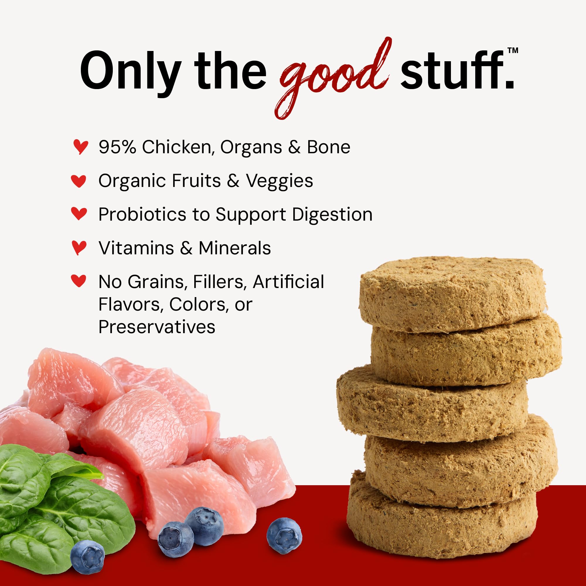 Stella & Chewy's frutas y verduras orgánicas, aporte natural de vitaminas.