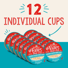 Carne real deshilachada Lil Bites para perros pequeños, textura natural.
