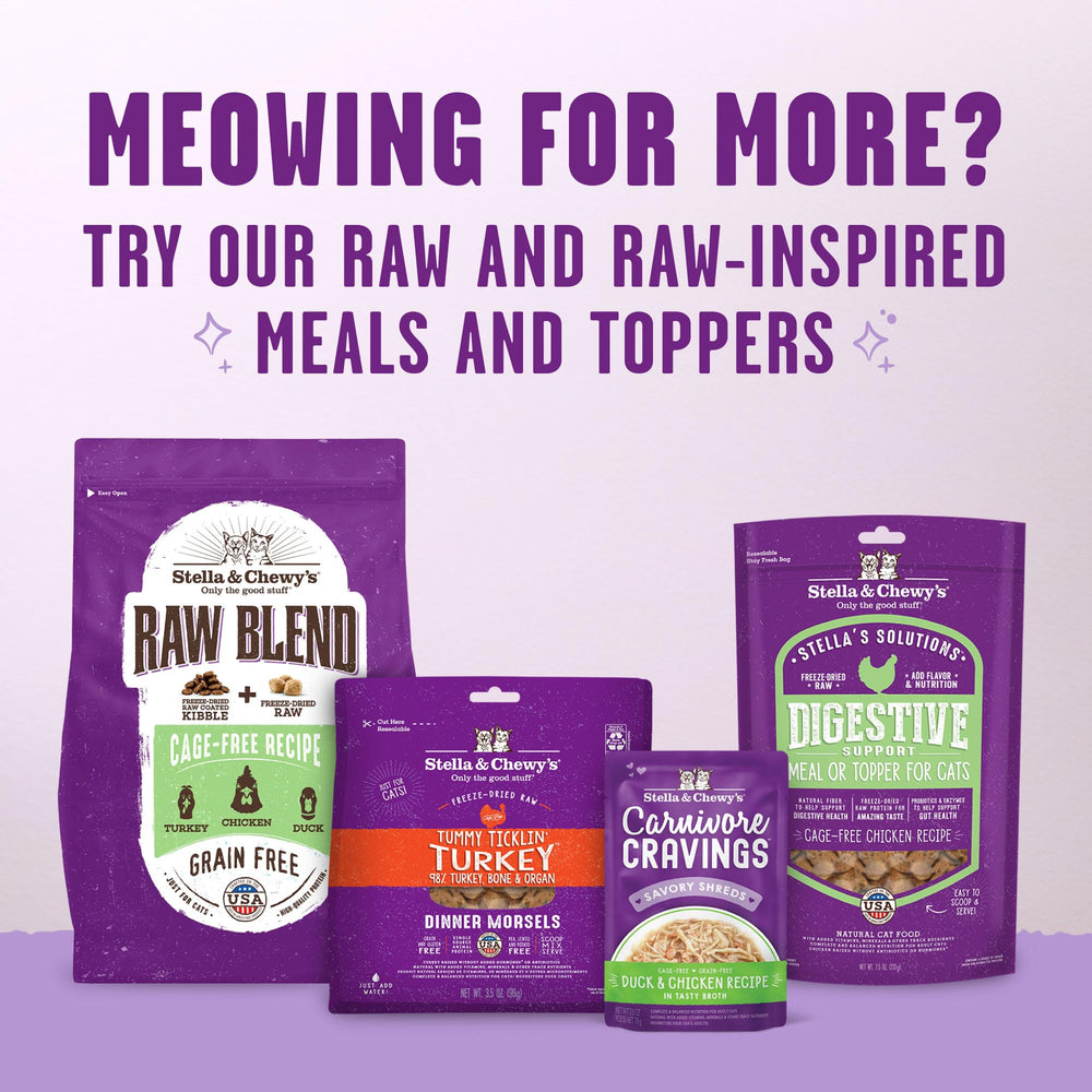 Stella & Chewy's Meowfulls sin conservantes artificiales y ingredientes simples