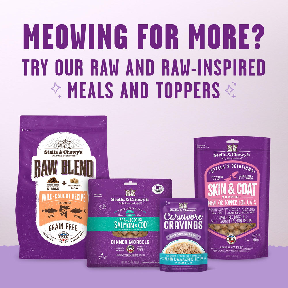 Stella & Chewy's Meowfulls uso diario, ideal para entrenamiento.