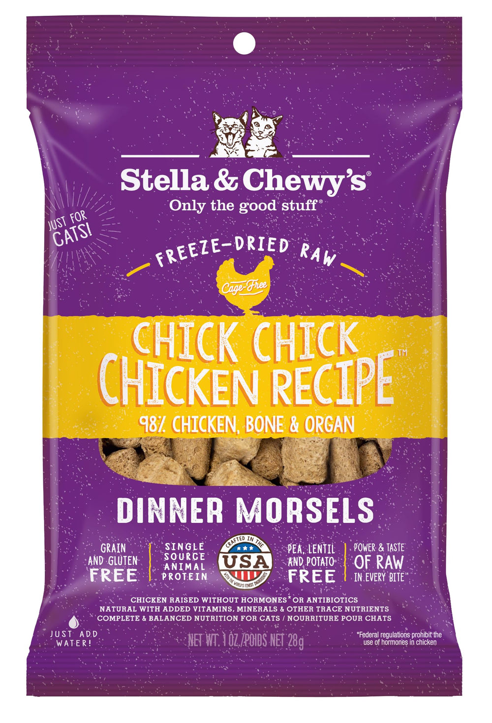 Stella & Chewy's mordiscos-pollo-deshidratados: sabor intenso y proteína de alta calidad.