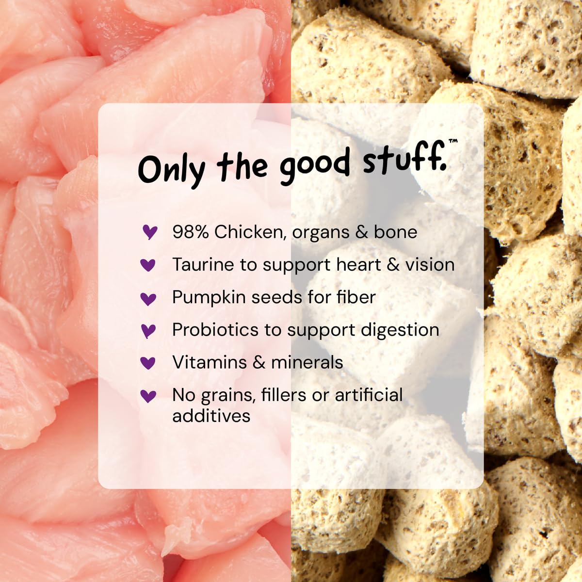 Ingredientes naturales sin granos, opción adecuada para gatos sensibles.