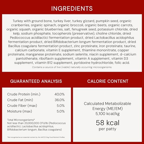 Ingredientes de origen responsable en patty de pavo Stella & Chewy's
