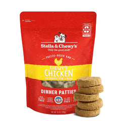 Stella & Chewy's patitas cena crudas deshidratadas de pollo para perros selectos.