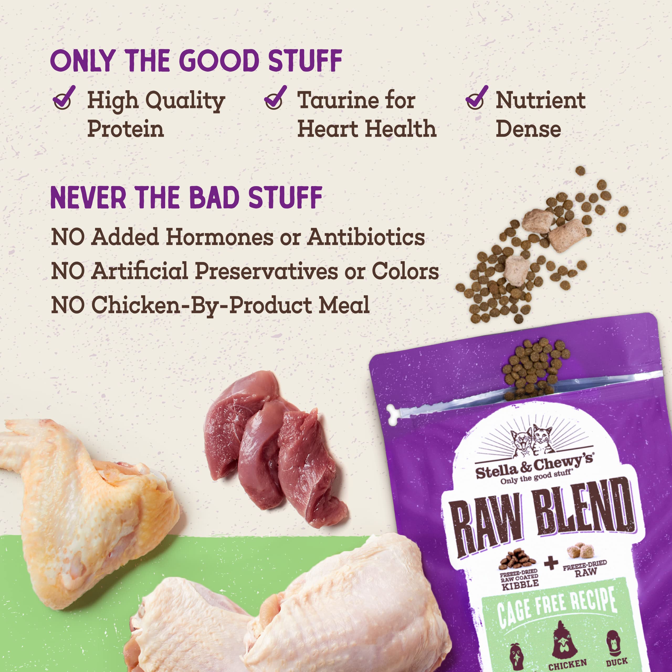 Stella & Chewy's pienso raw blend, promueve piel y pelaje saludables gracias a omega.