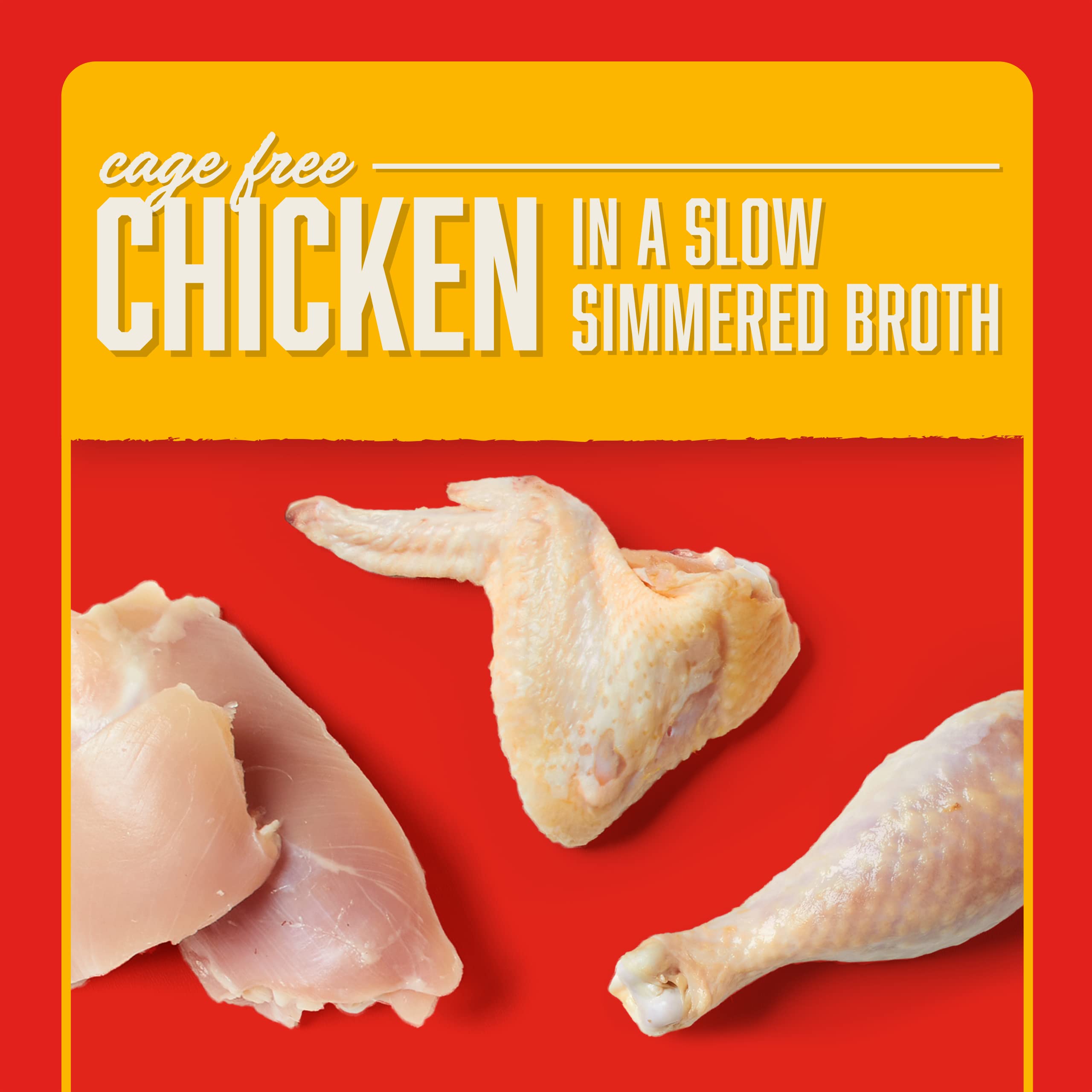 Desmenuzado de pollo en caldo nutritivo de Stella & Chewy's para perros exigentes
