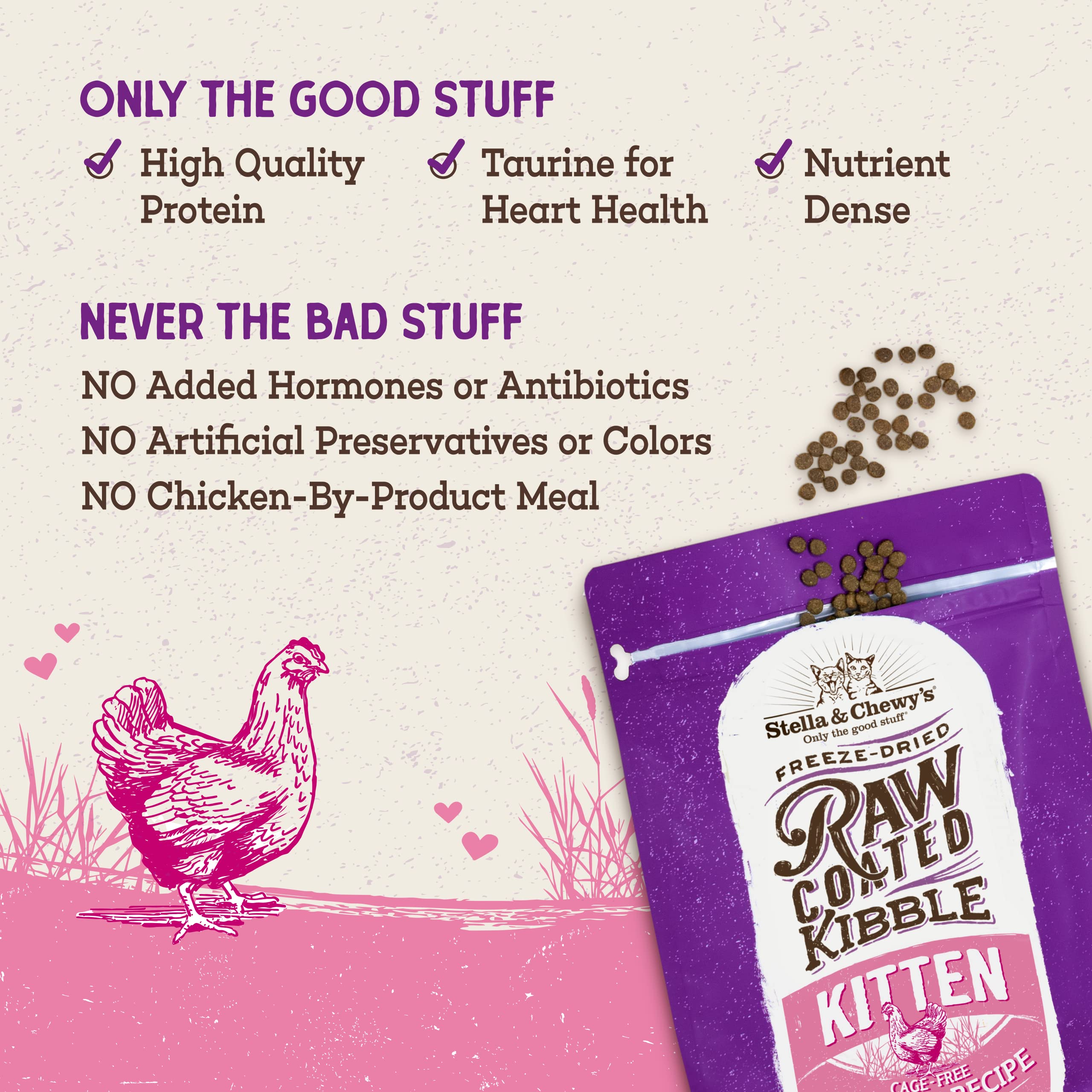 Poulet sans cage dans Stella & Chewy's — protéine de qualité pour chats.