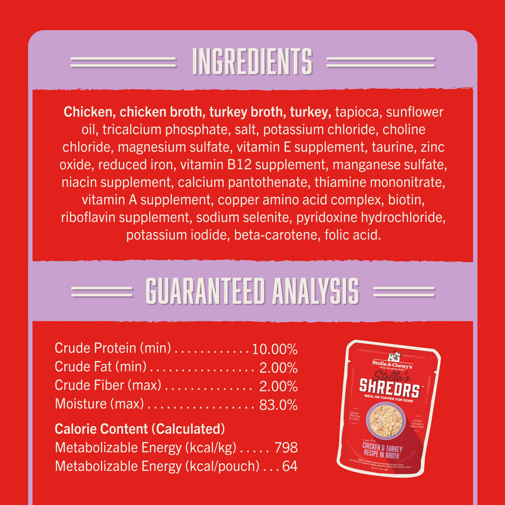 Stella & Chewy's Shredrs como comida completa o topper para croquetas.