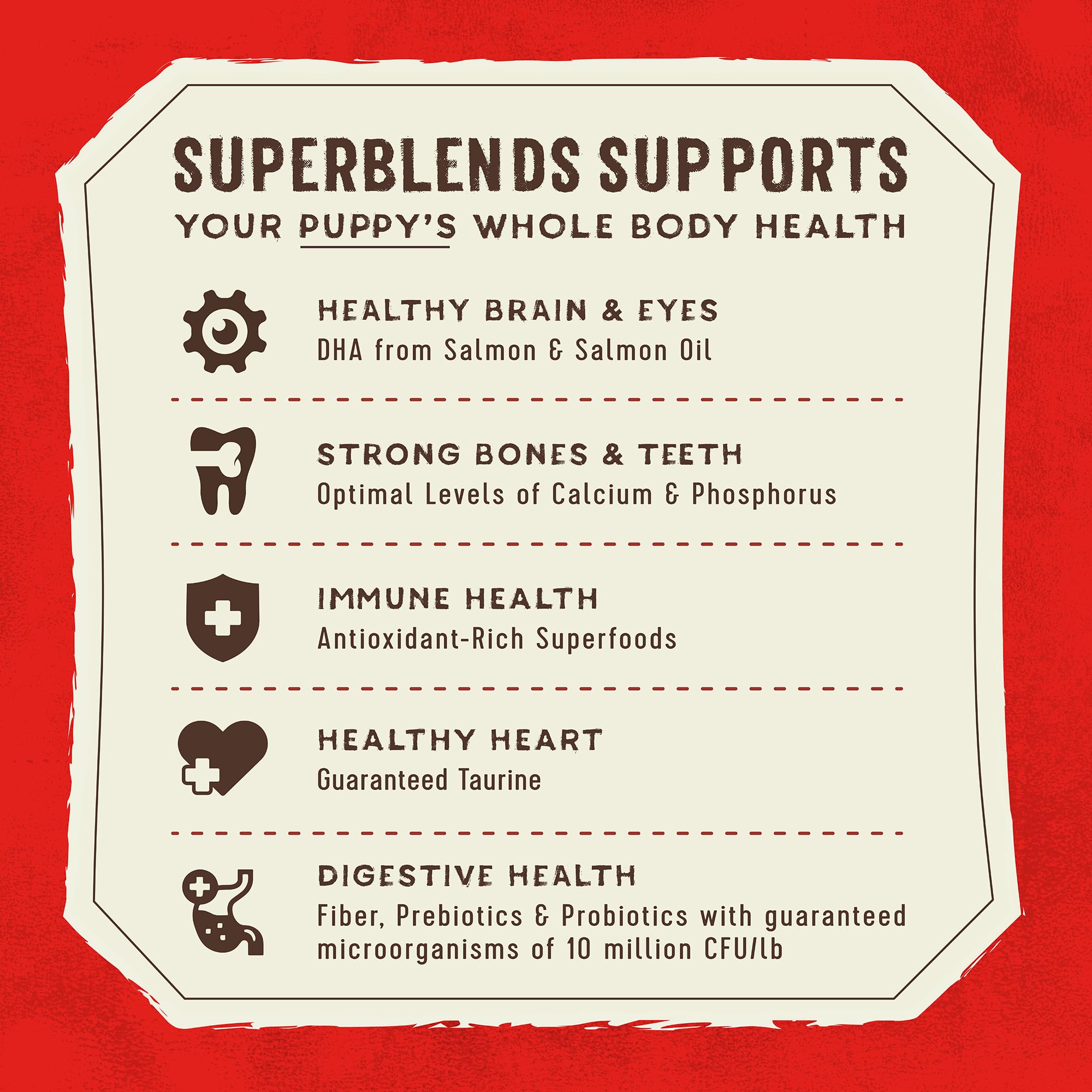 Granos integrales como avena y quinoa en Stella & Chewy's SuperBlends.