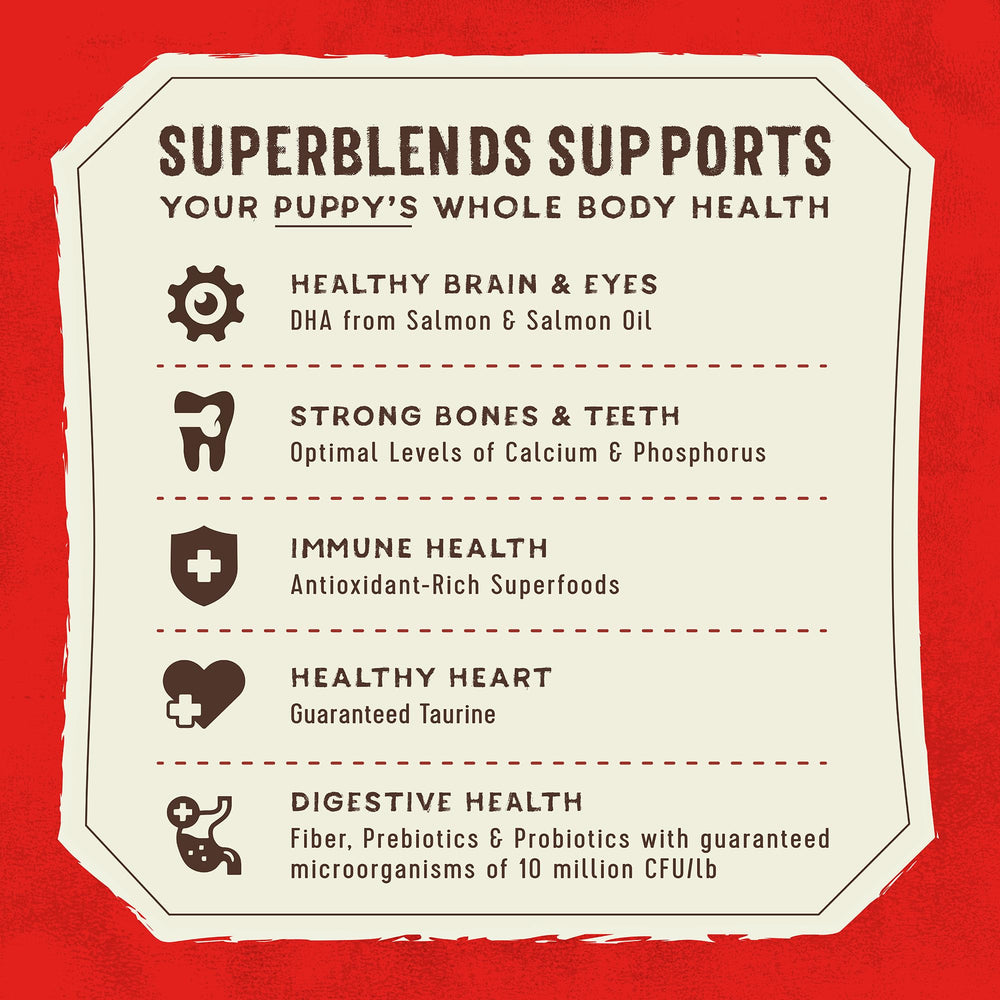 Granos integrales como avena y quinoa en Stella & Chewy's SuperBlends.