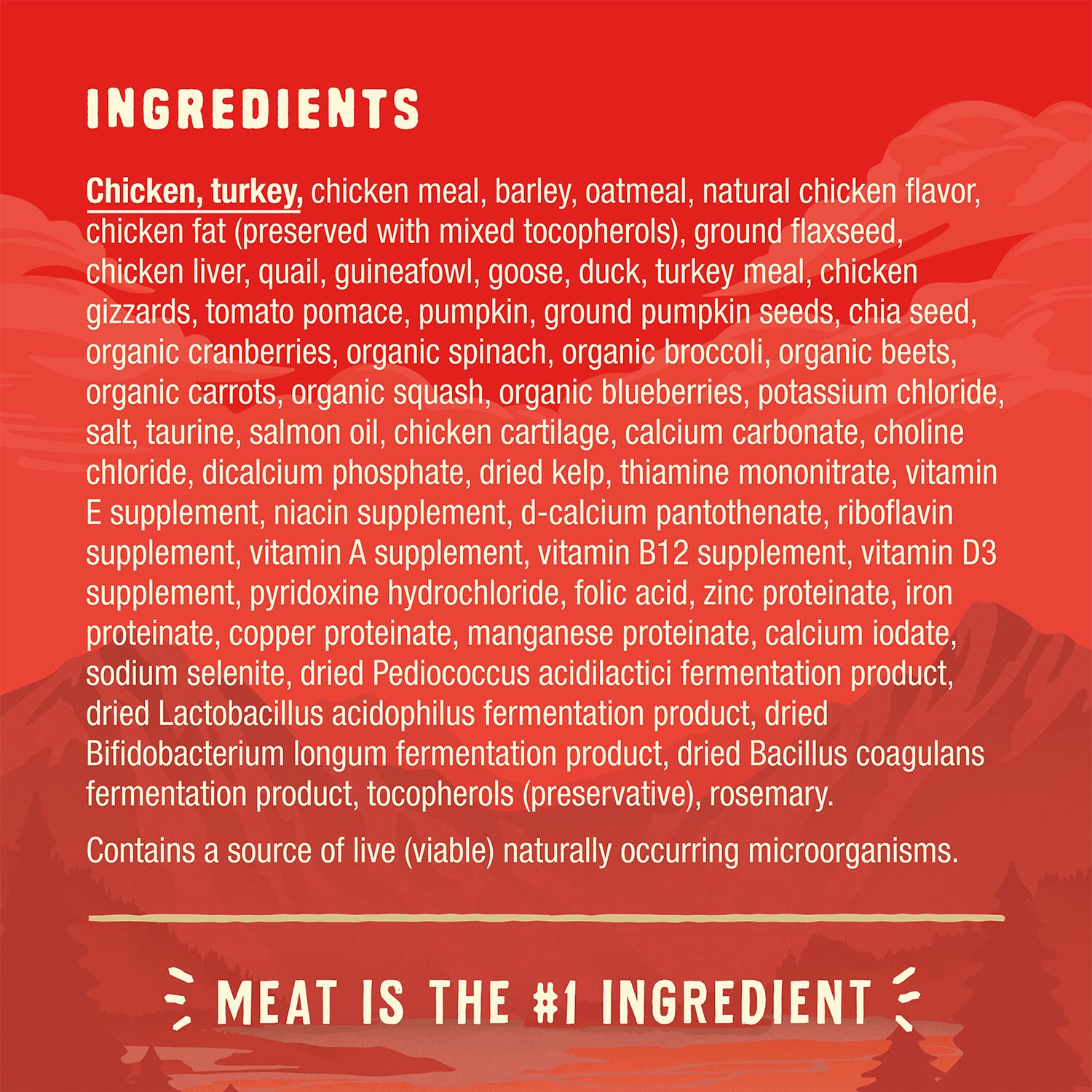 Capa de carne cruda liofilizada sobre croquetas, sabor intensificado.