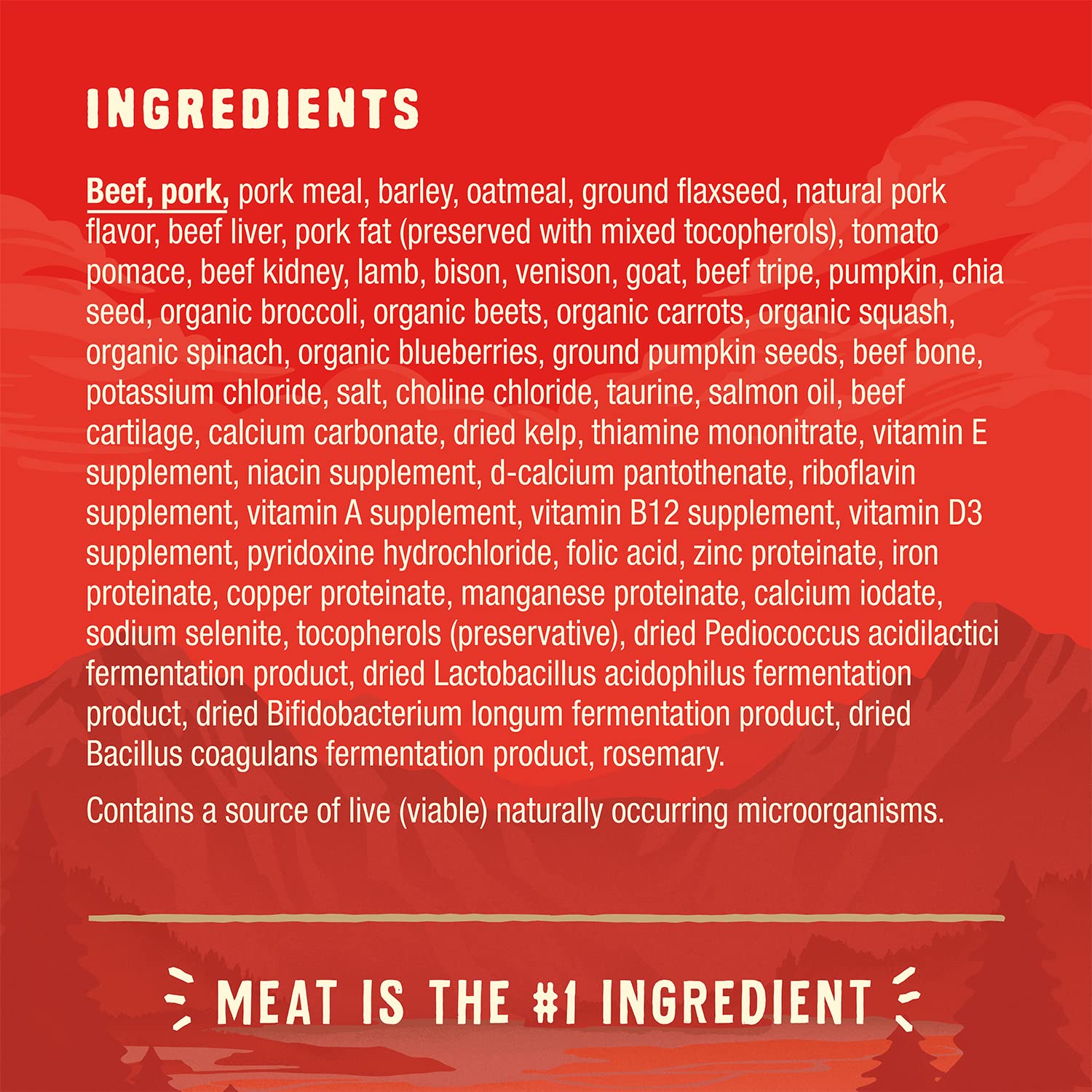 Stella & Chewy's Wild Red, granos integrales como cebada y avena.