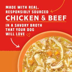 Stella & Chewy's Wild Red Stew, pollo y cordero, lata abierta.