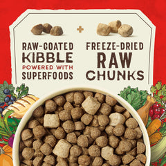 Tazón de Stella & Chewy's SuperBlends servido para la comida del perro