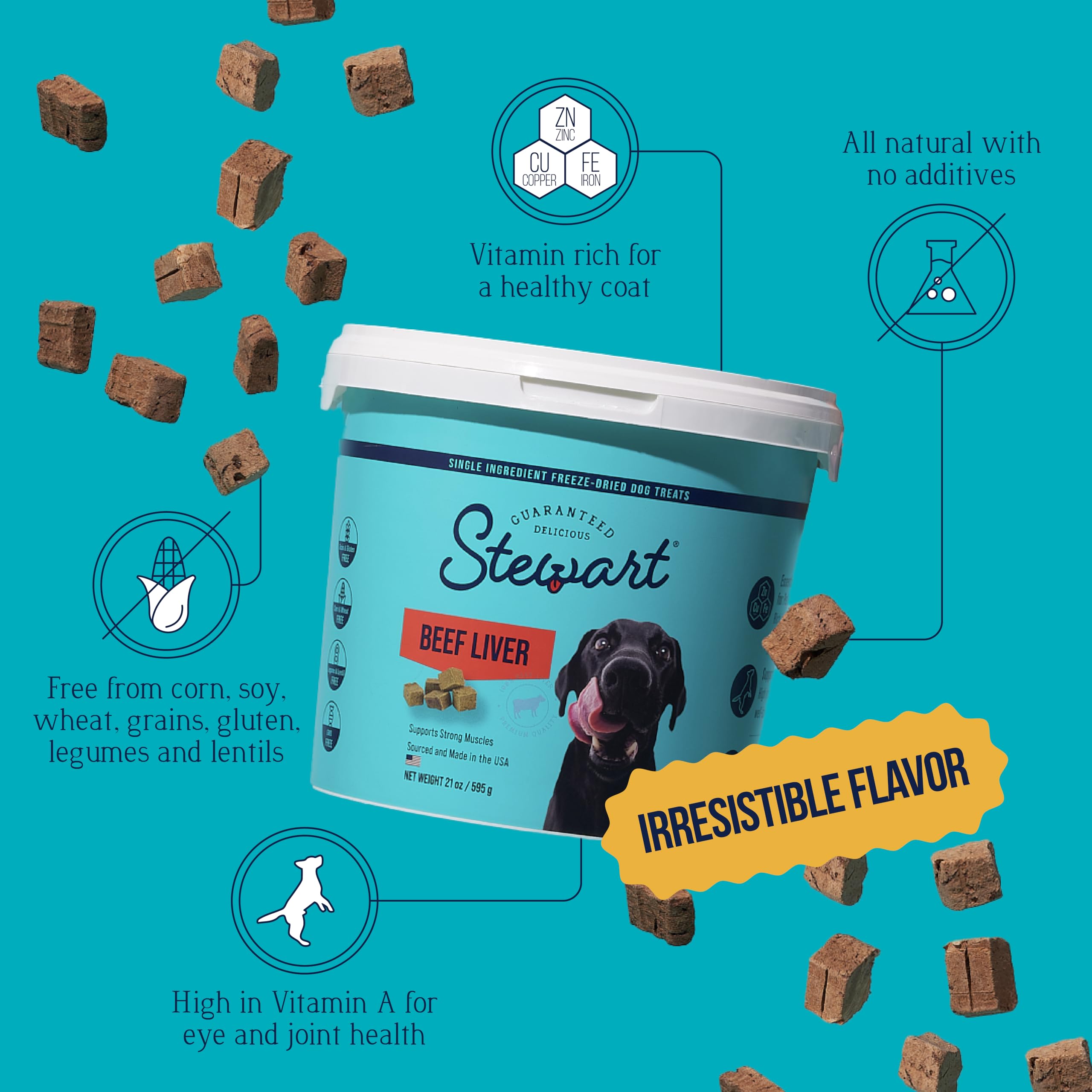 Stewart snack de un solo ingrediente, libre de granos y gluten.