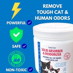 Stink Free absorbe olores; ideal para salas y baños.
