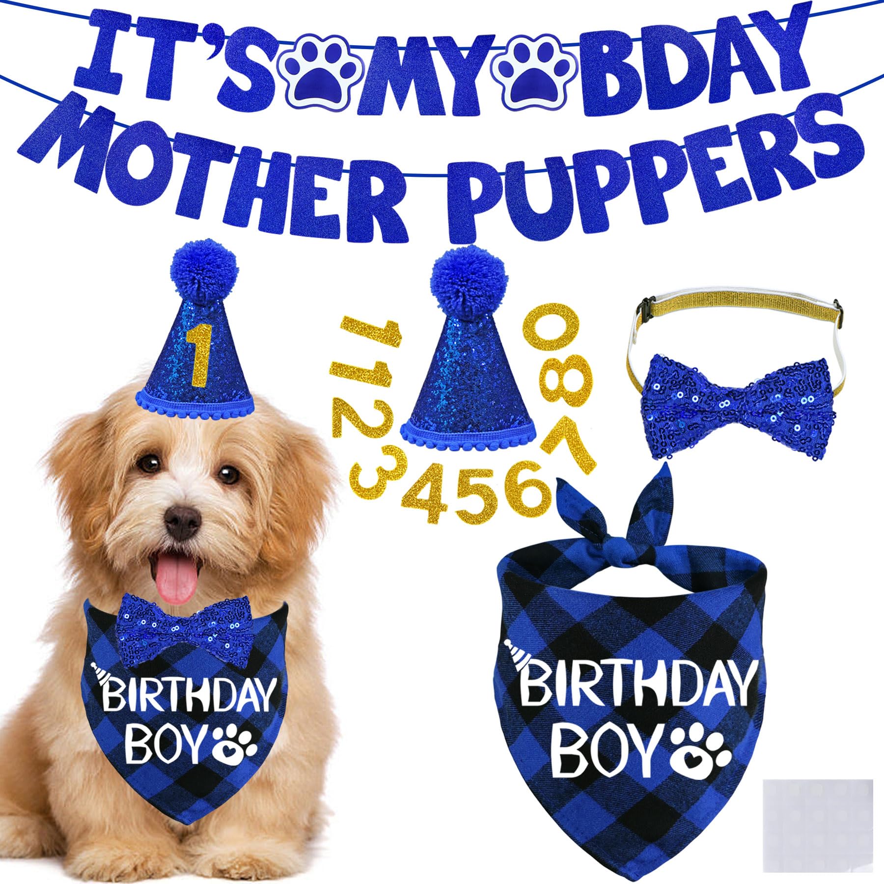 Banner de cumpleaños STMK para perro, ideal para fotos y decoración.