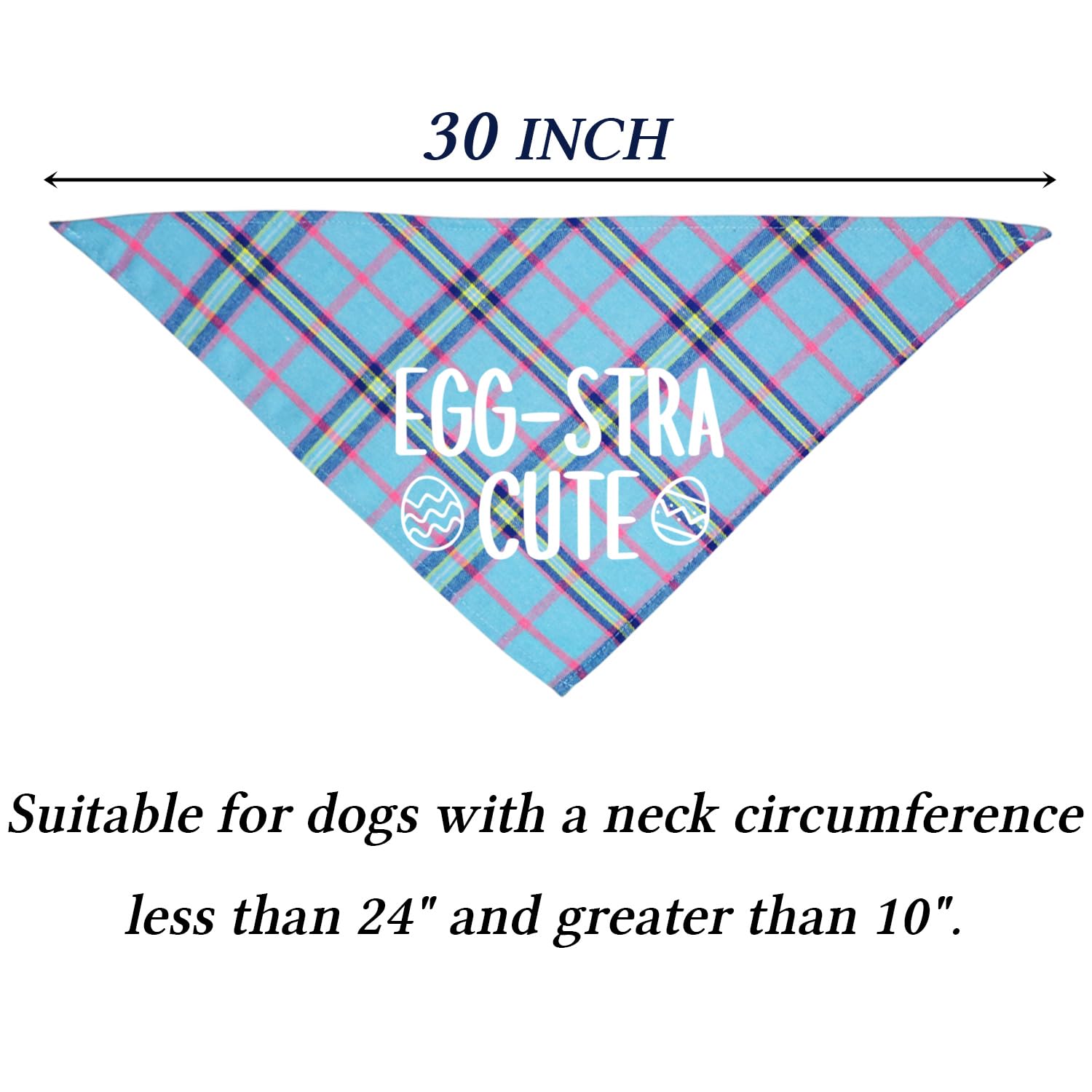Bandana STMK de 30 pulgadas, ajuste cómodo para perros de todos los tamaños.