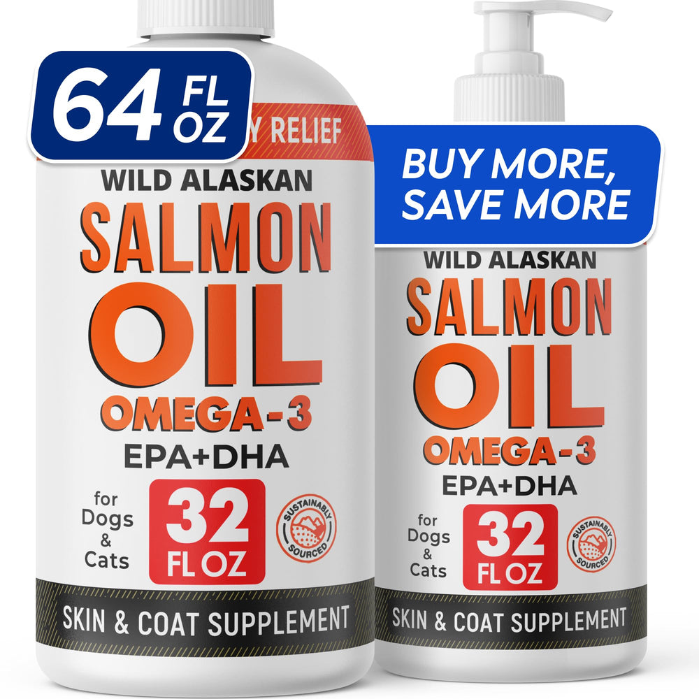 STRELLALAB Aceite de salmón para perros en botella, mejora el pelaje.