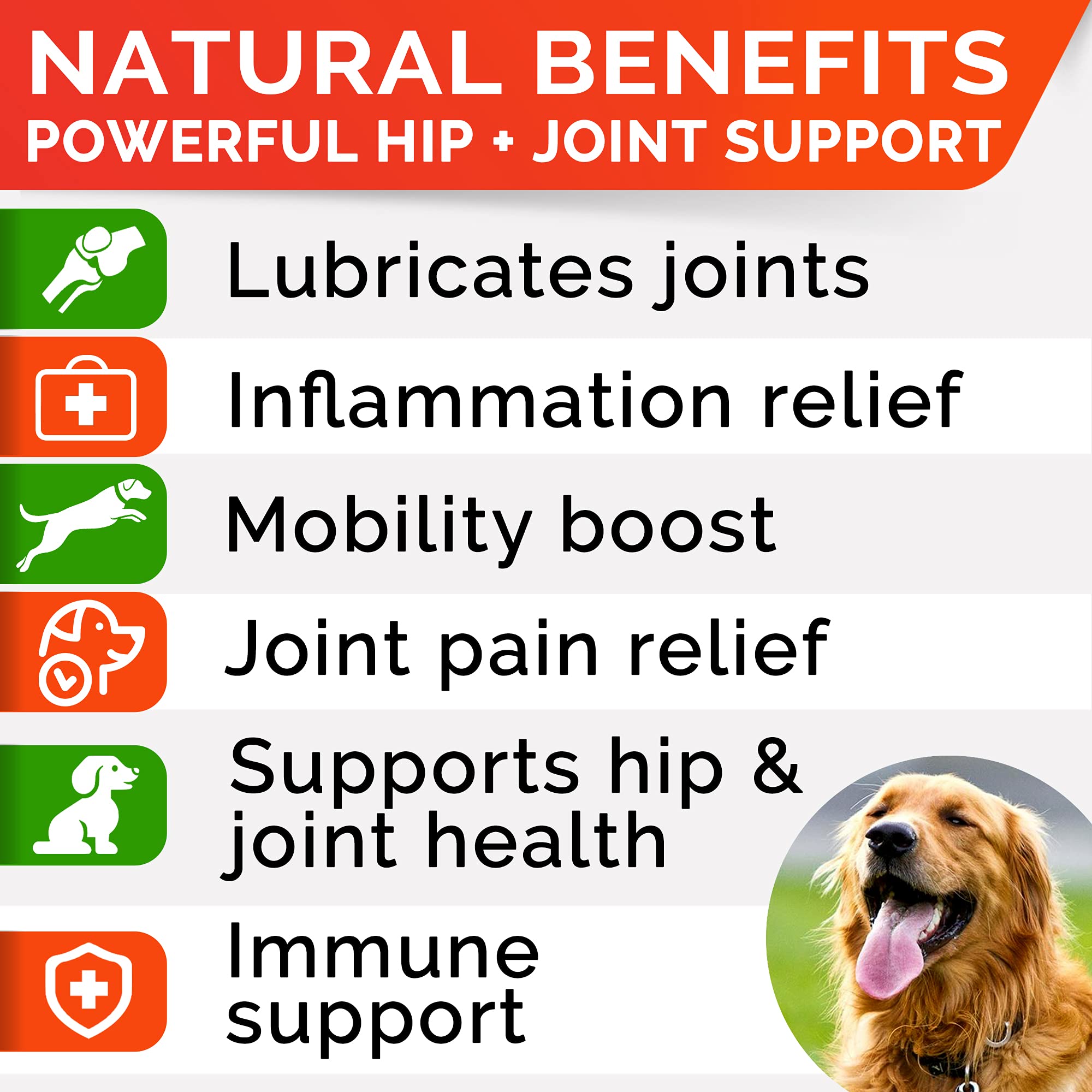 STRELLALAB Glucosamina para perros, bocadillos closeup: sabor agradable y administración sencilla.