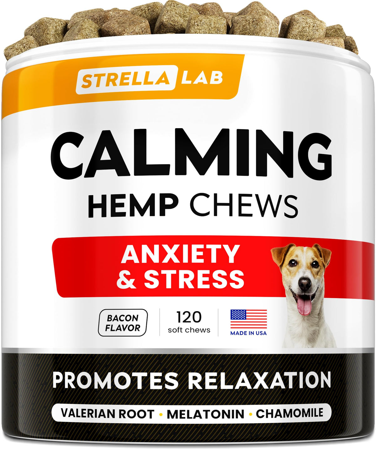 STRELLALAB perros calmantes masticables en empaque práctico para casa