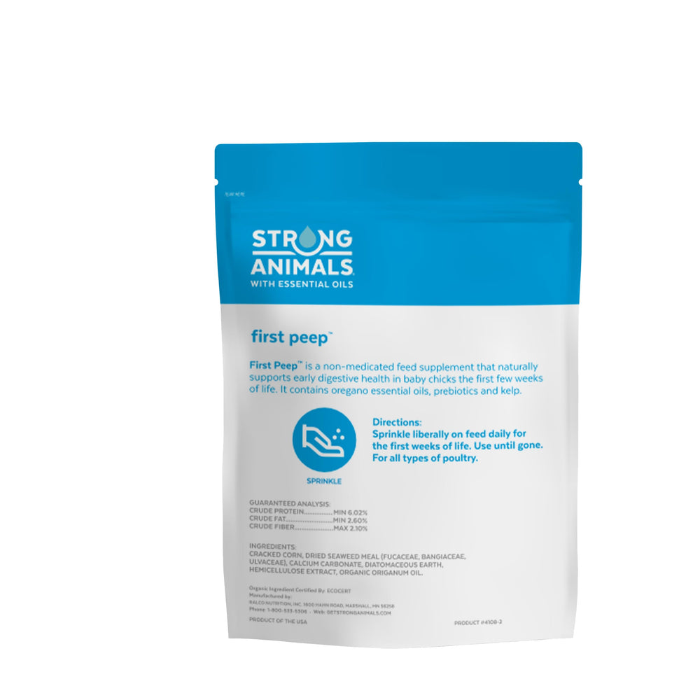 Strong Animals First Peep: tapa recerrable para conservar el suplemento.