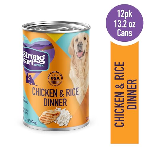 Strongheart: lata abierta con pollo real y arroz, ideal para la cena diaria.