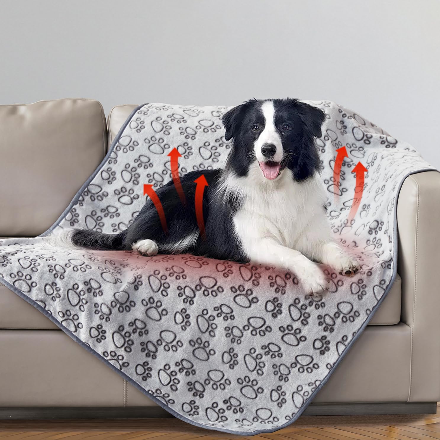Manta Stuffed para perro suave gris 43x66, ideal para dormir cómodo