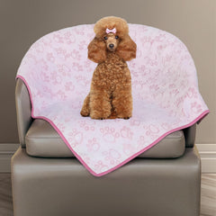 Manta Stuffed para perro con huella gris, ideal para sofá cómodo.
