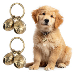 La campana-bronce-grande de Styquenzer para collar de perro mejora la localización.